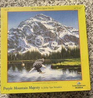 Purple Mountain Majesty 500 Piece Jigsaw Puzzle Hidden Images New Sealed
